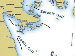 Iles Saroniques carte de vents locales
